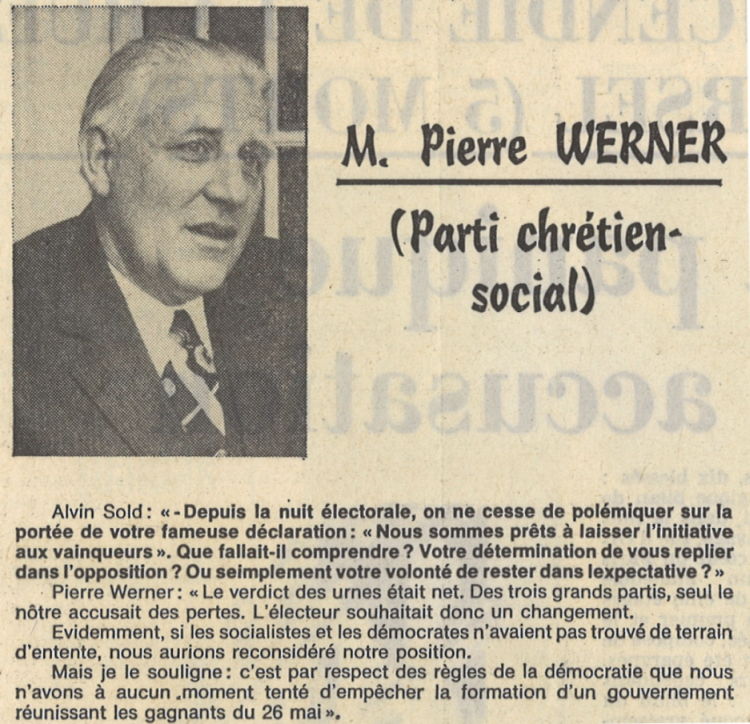 Werner Wahlen verloren