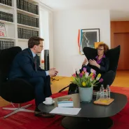 Dr. Heike Peitsch op Visitt beim Laurent Zeimet